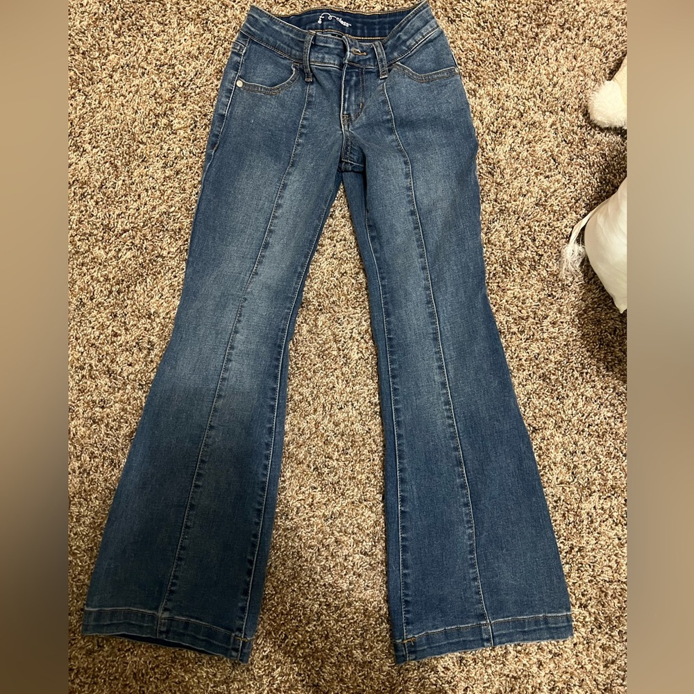 Girls Blue Flared Jeans